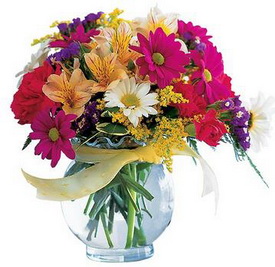 Ankara Sincan çiçekçilik görsel ürün modeli  Özel hisler çiçeği karışık mevsim vazosu Ankara çiçek gönder firması şahane ürünümüz 