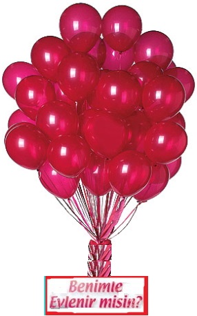 50 adet uçan balon ve benimle evlenirmisin yazısı sevenlere ve sevilenlere özel